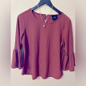 W5 rust blouse. Perfect for fall!